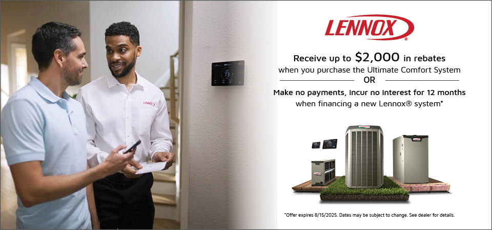 Summer Lennox rebate and financing offer